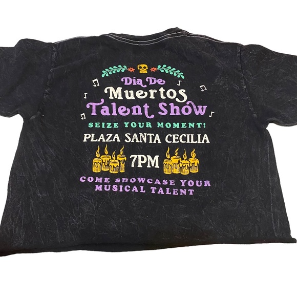 Disney Coco Dia De Los Muertos Cropped T Shirt - Picture 2 of 5